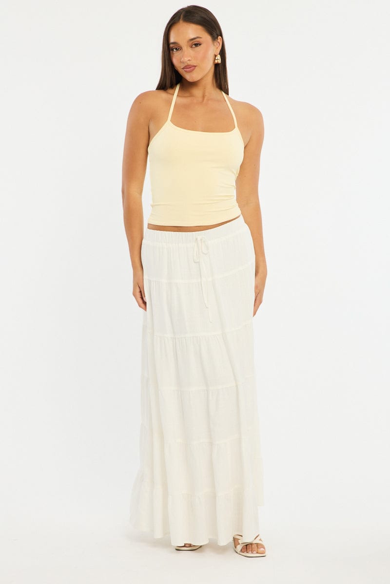 Yellow Supersoft Halter Neck Top