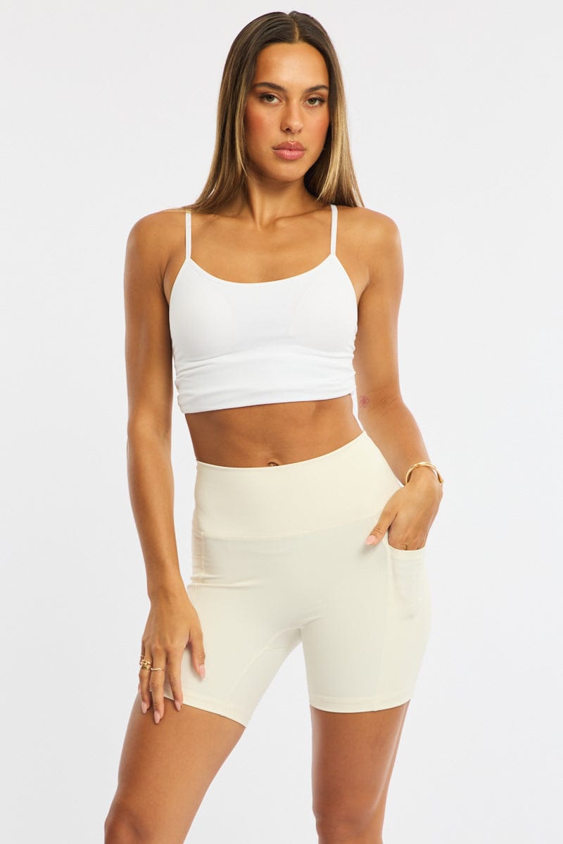White Bike Short
