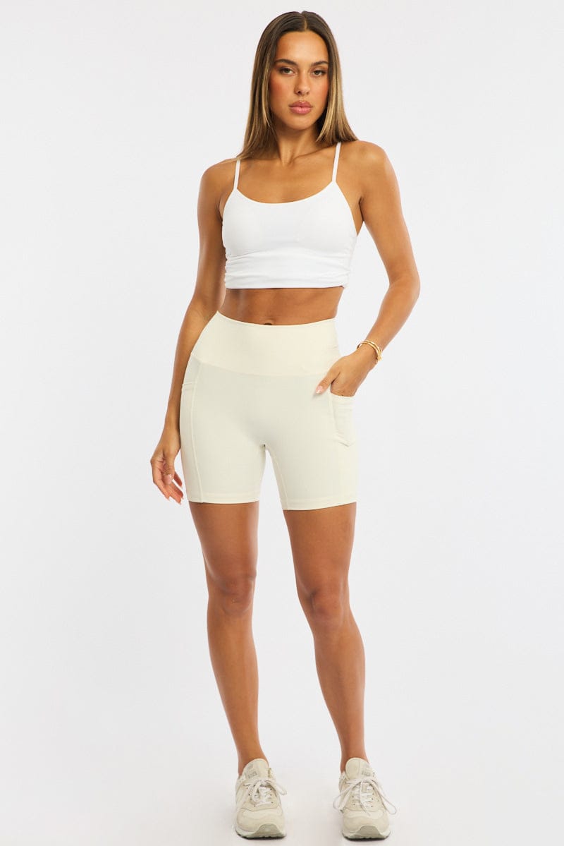 White Bike Short