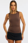Brown Supersoft Tank Sleeveless