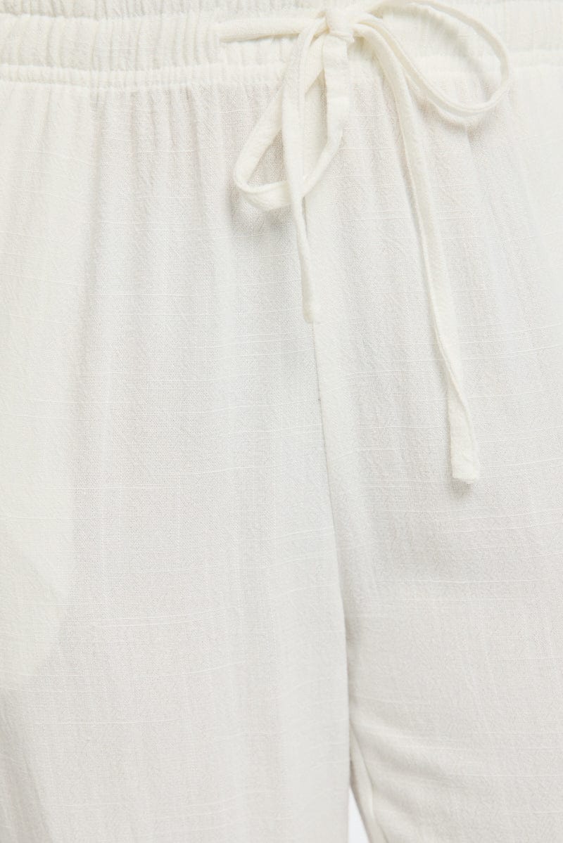 White Wide Leg Pants