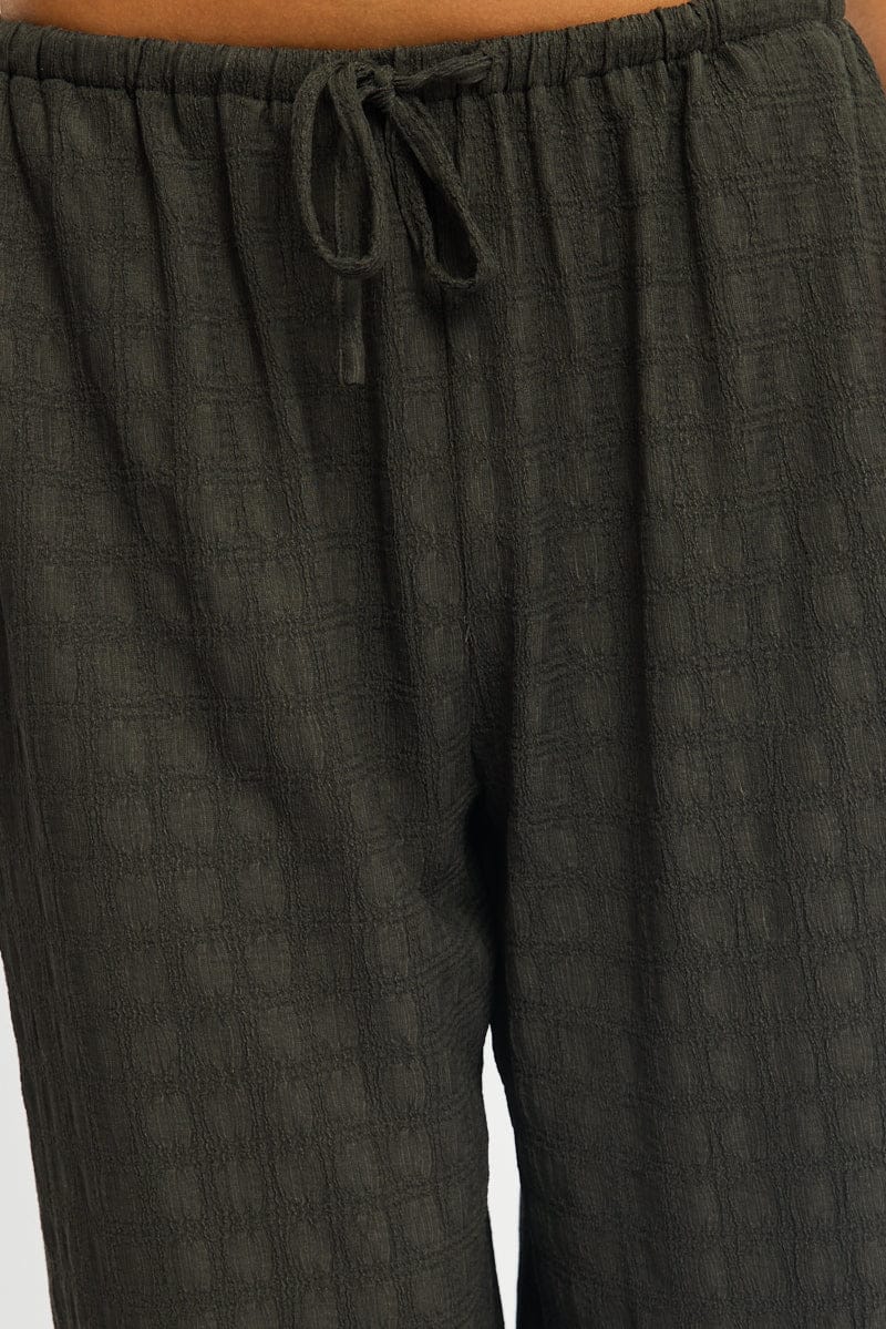 Grey Wide Leg Pants Elasticated Waist