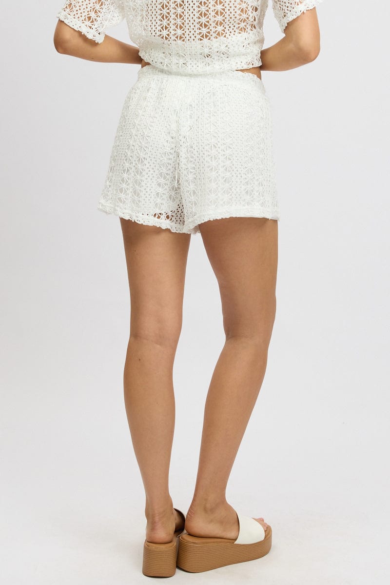 White Shorts Elasticated Waist
