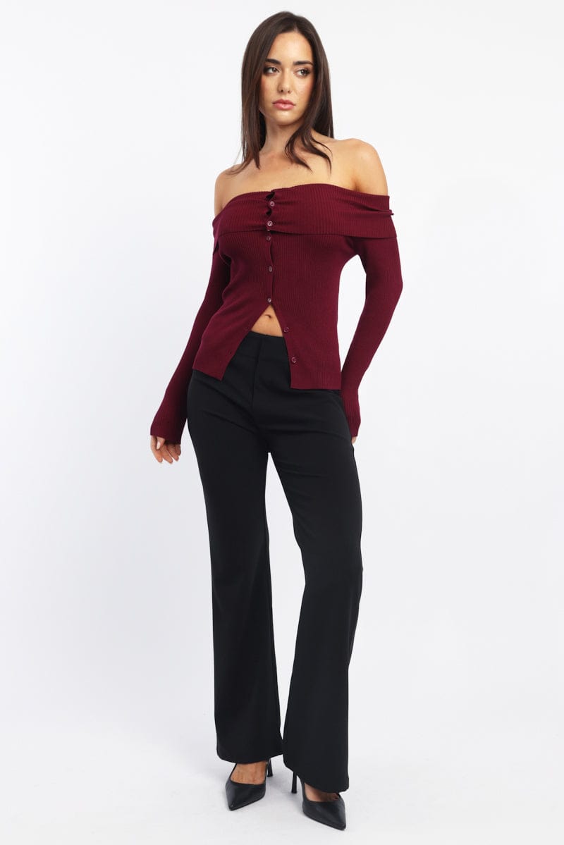 Black Flare Leg Pants