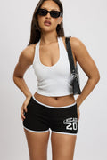 Black Shorts Contrast Binding