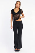 Black Flare Leg Pants