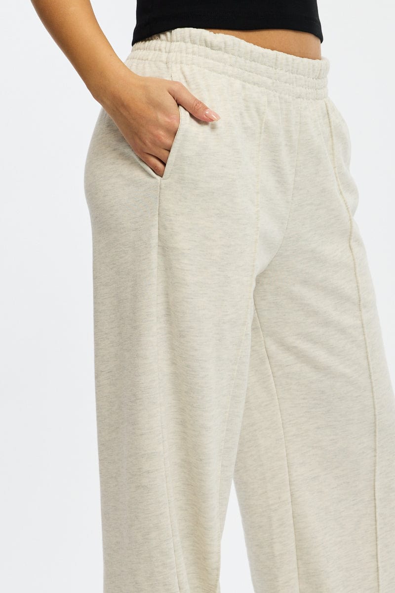 Grey Track Pants Wide Leg