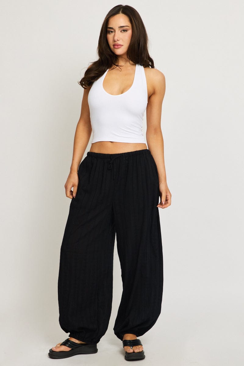 Black Baggy Sarouel Pants