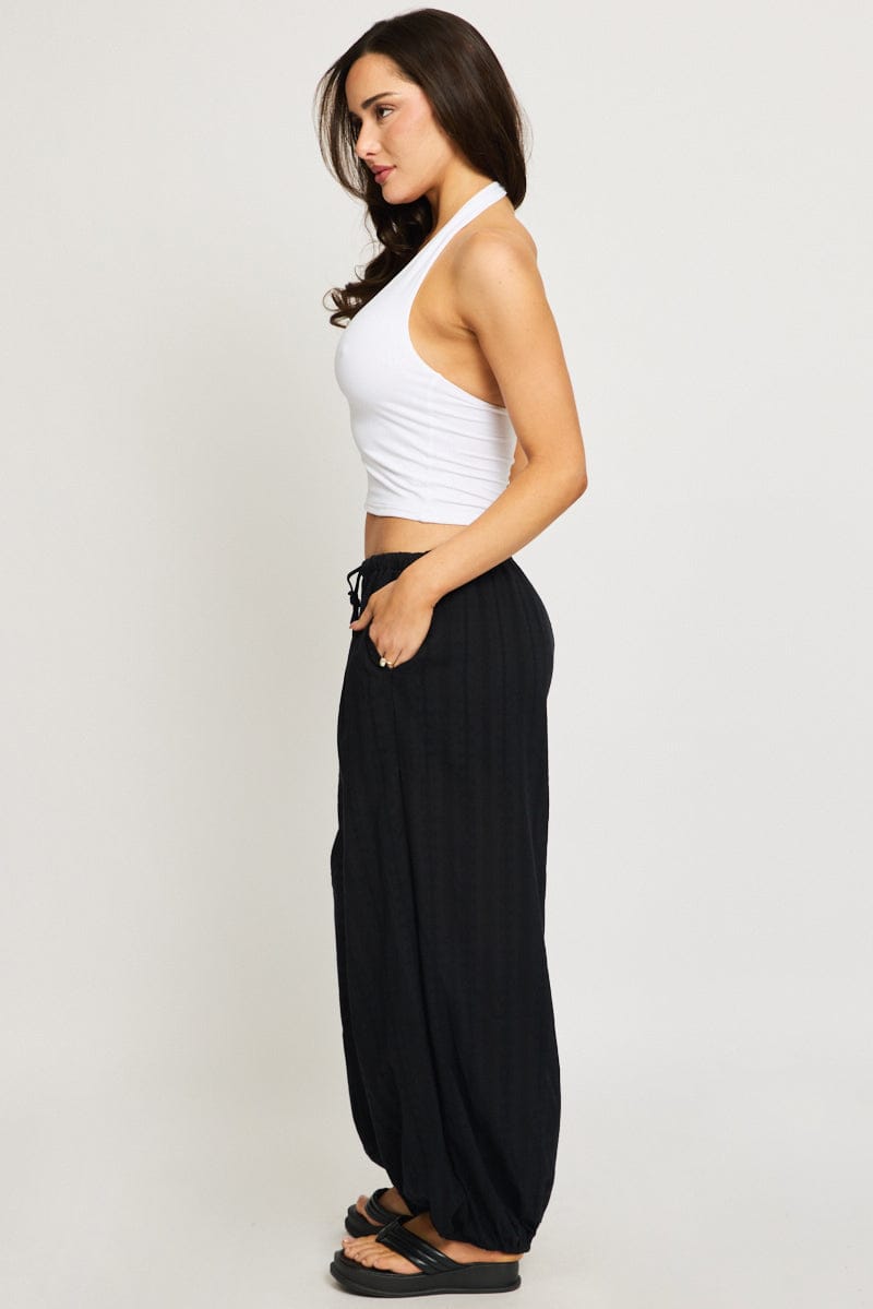 Black Baggy Sarouel Pants