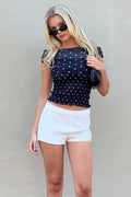 White Shorts Mid Rise
