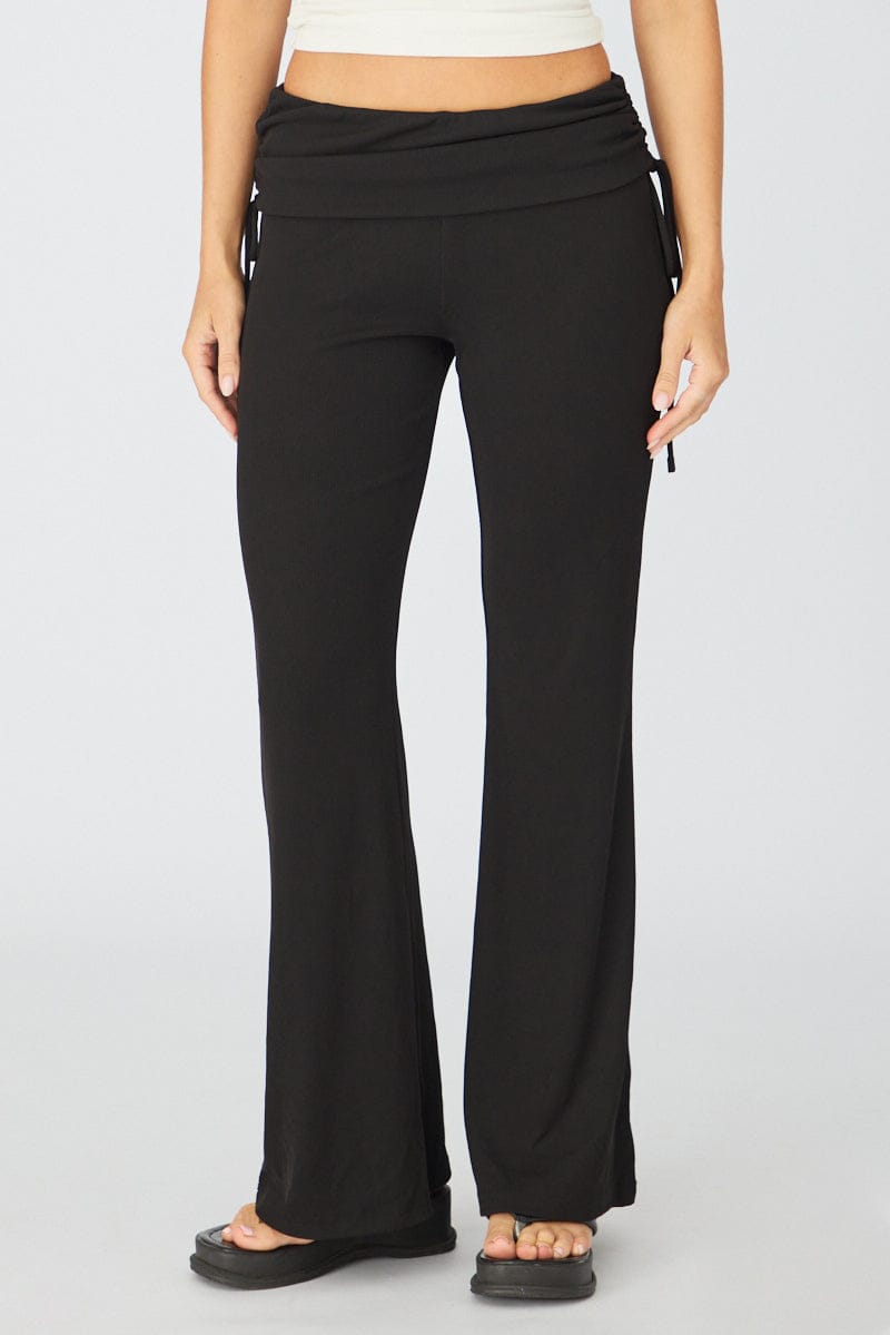 Black Flare Leg Pants