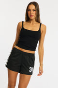 Black Track Shorts Mesh