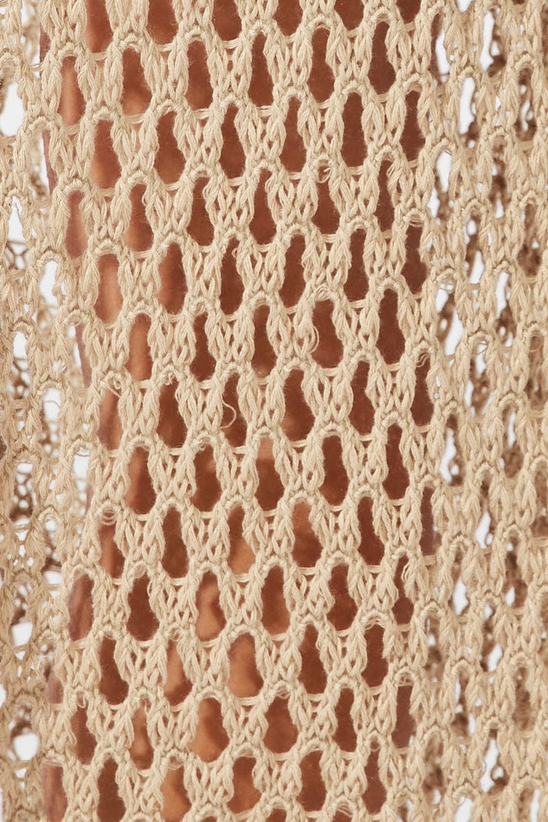 Beige Crochet Beach Skirt