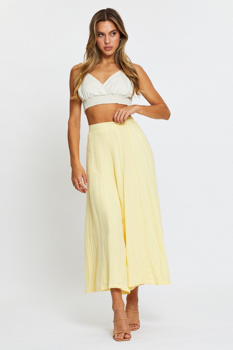 Beige Tank Top Top Crop