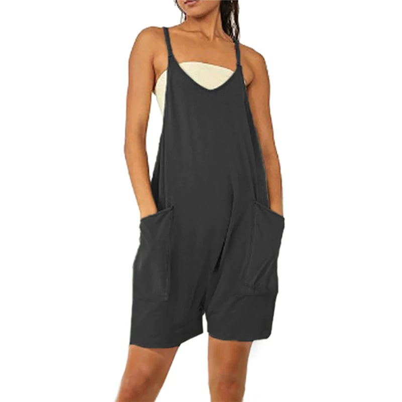 Wide Leg Jumpsuit With Pockets - Rakkiss