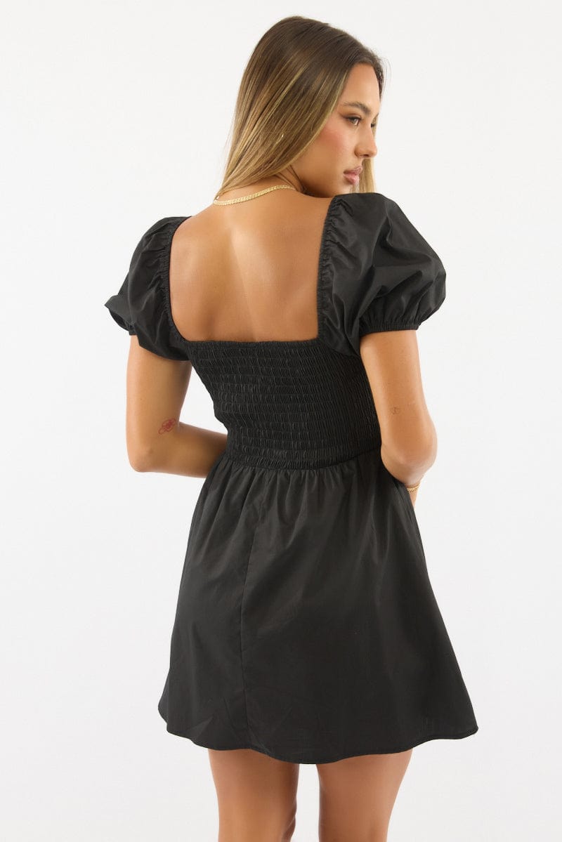 Black Mini Dress Ribbon