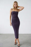 Purple Bodycon Dress Maxi