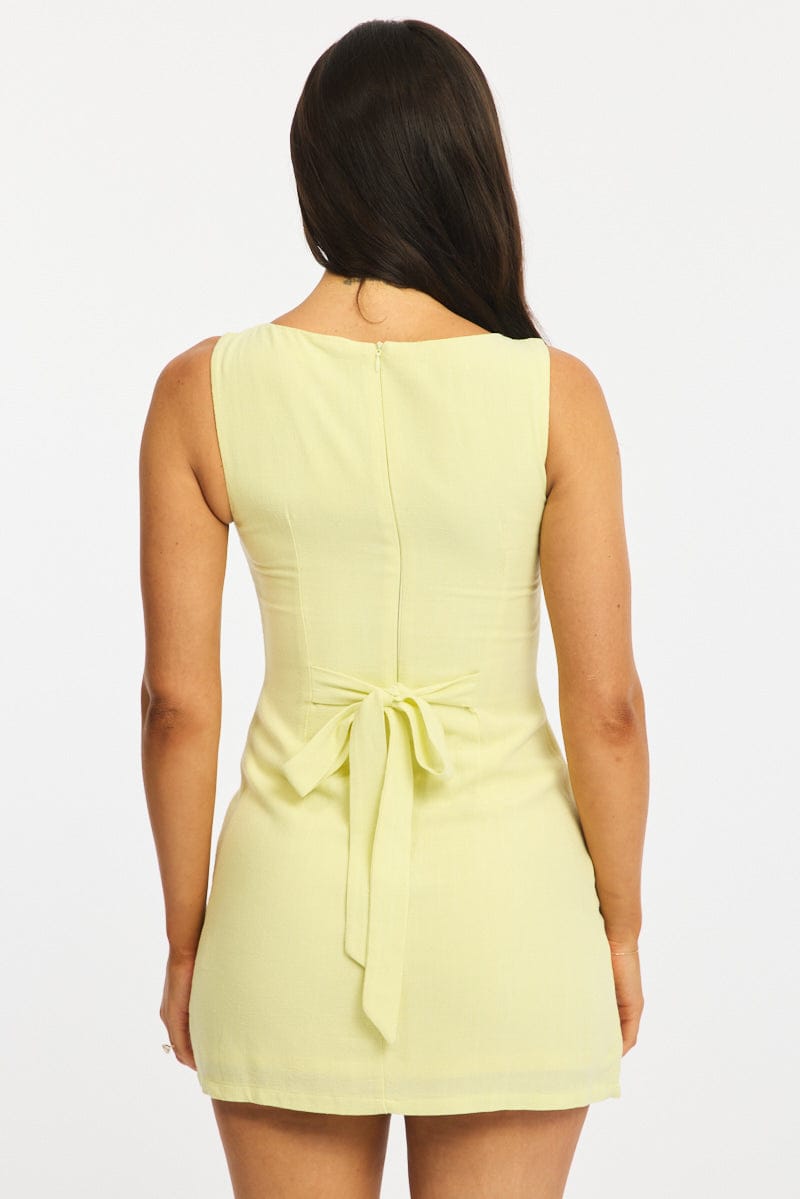 Yellow Bodycon Dress Mini