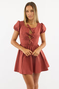 Red Mini Dress Ribbon