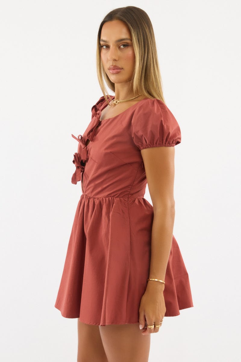 Red Mini Dress Ribbon