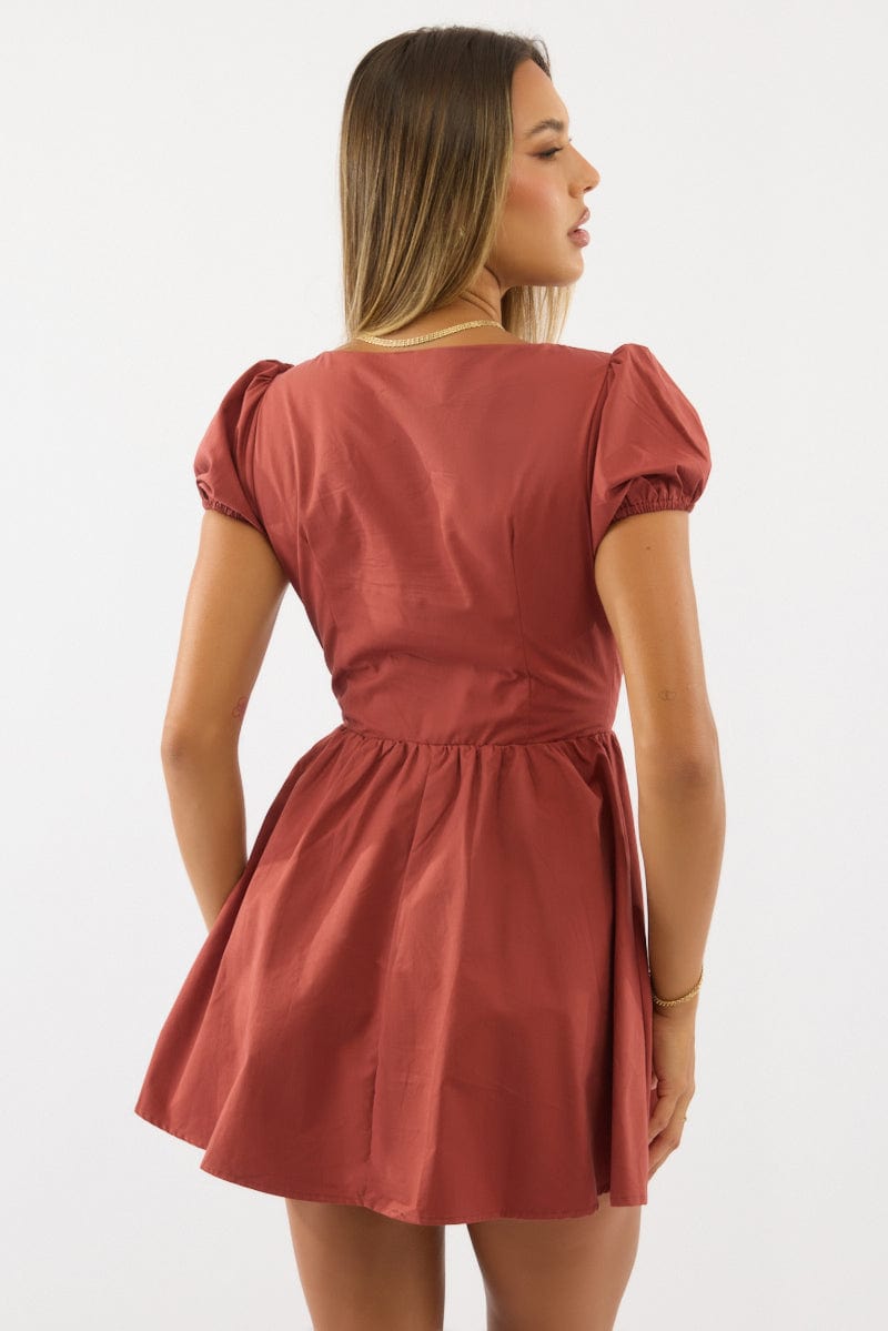 Red Mini Dress Ribbon