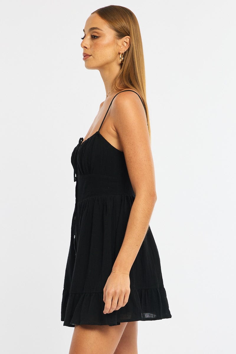 Black Fit And Flare Dress Mini