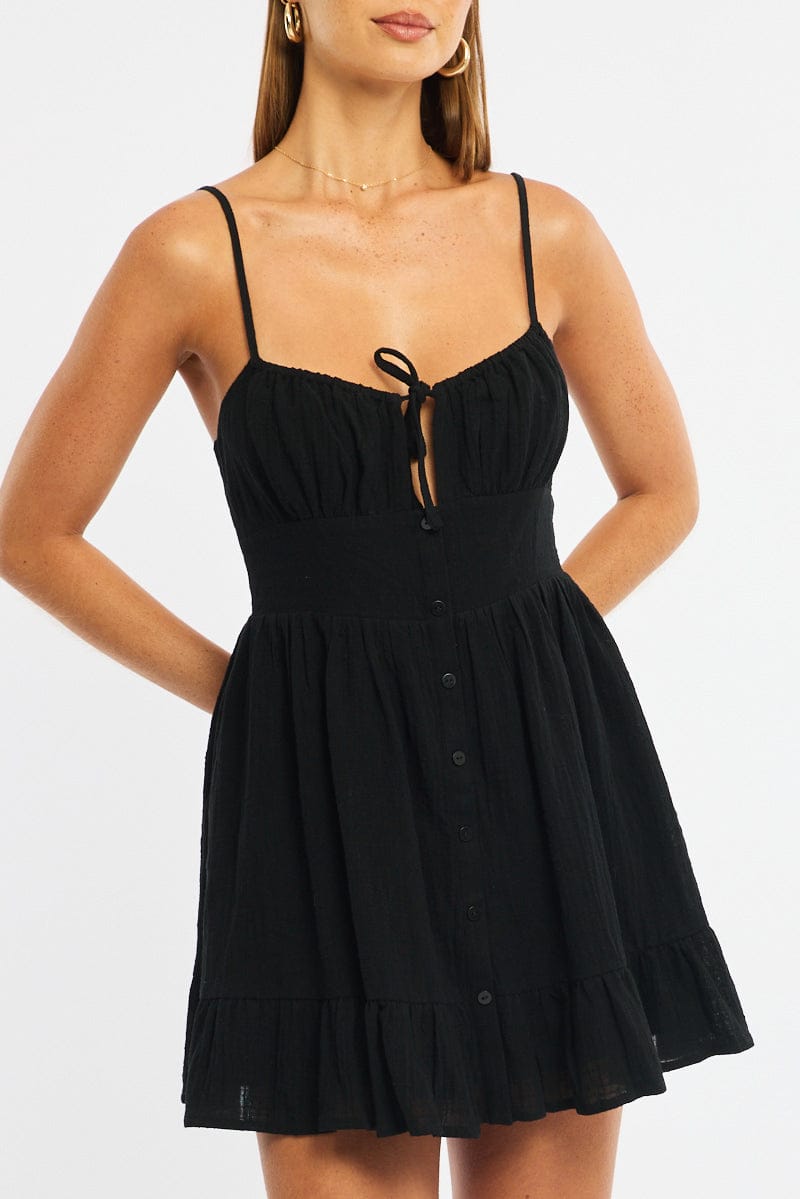 Black Fit And Flare Dress Mini