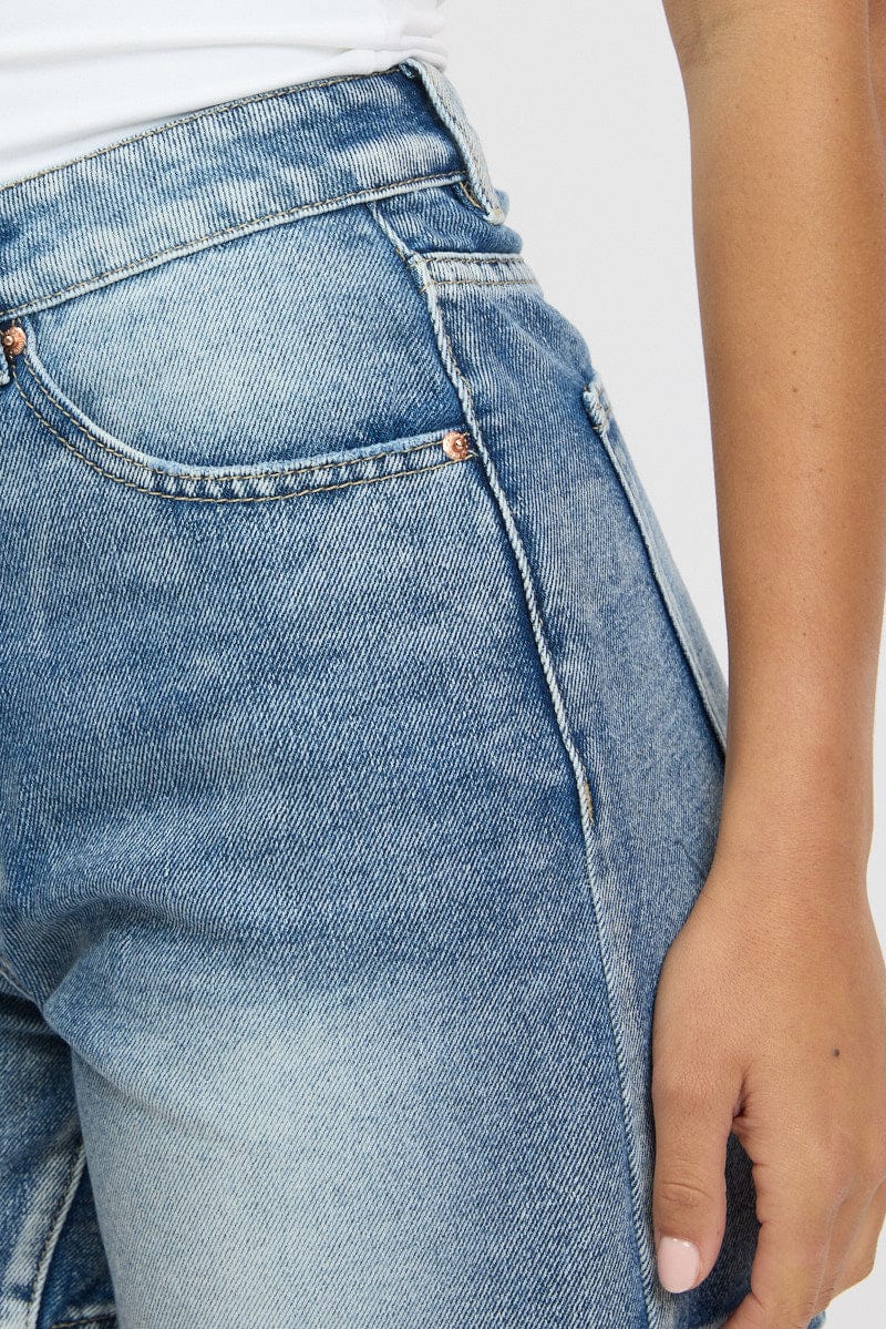 Denim Relaxed Shorts High Rise