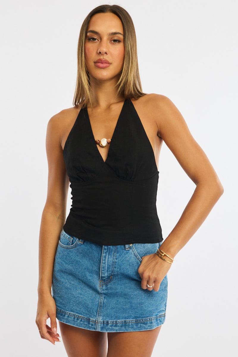 Denim Skorts Skirt High Rise