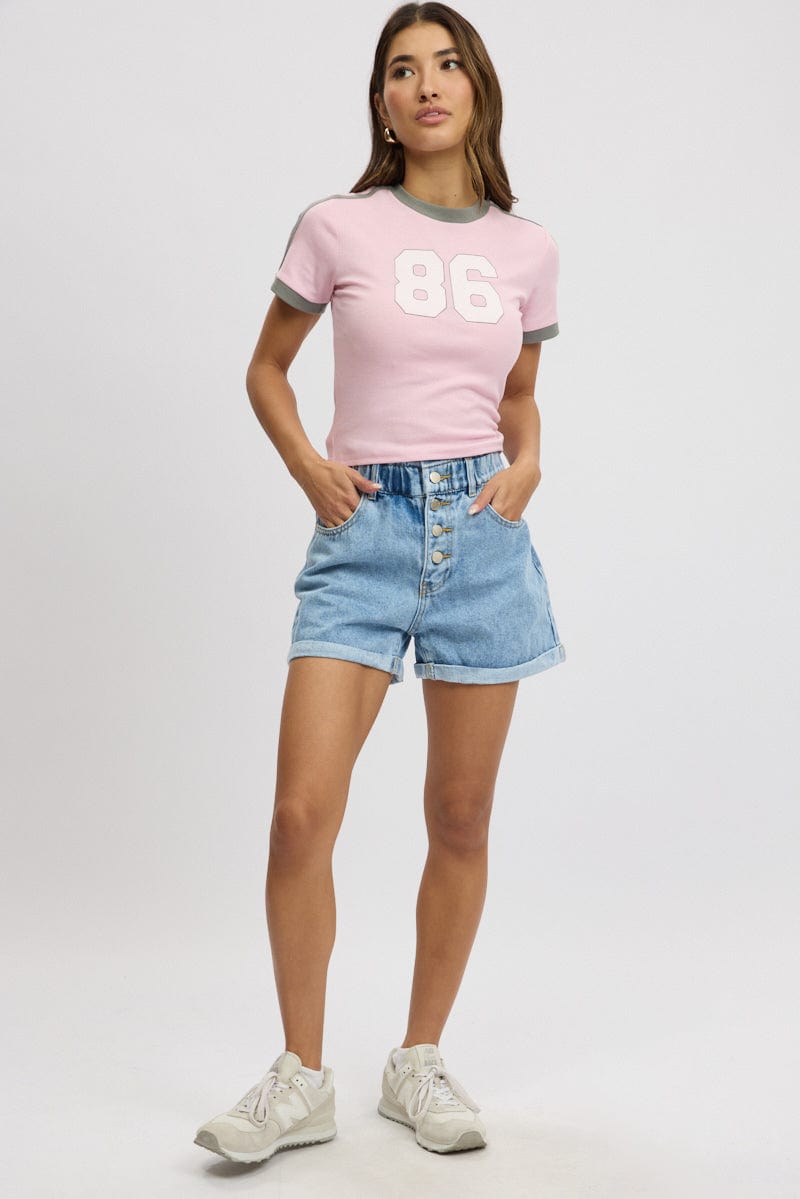 Denim Relaxed Shorts High Rise