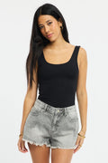 Denim Relaxed Shorts Low Rise
