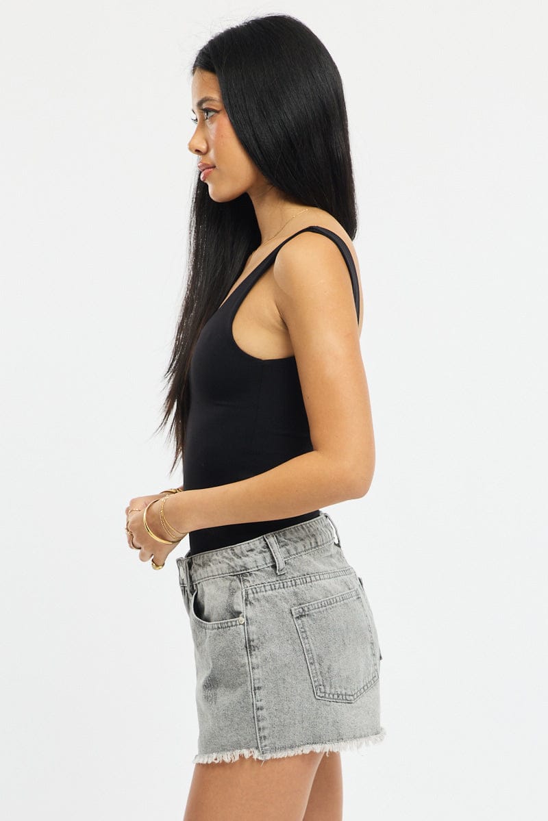 Denim Relaxed Shorts Low Rise