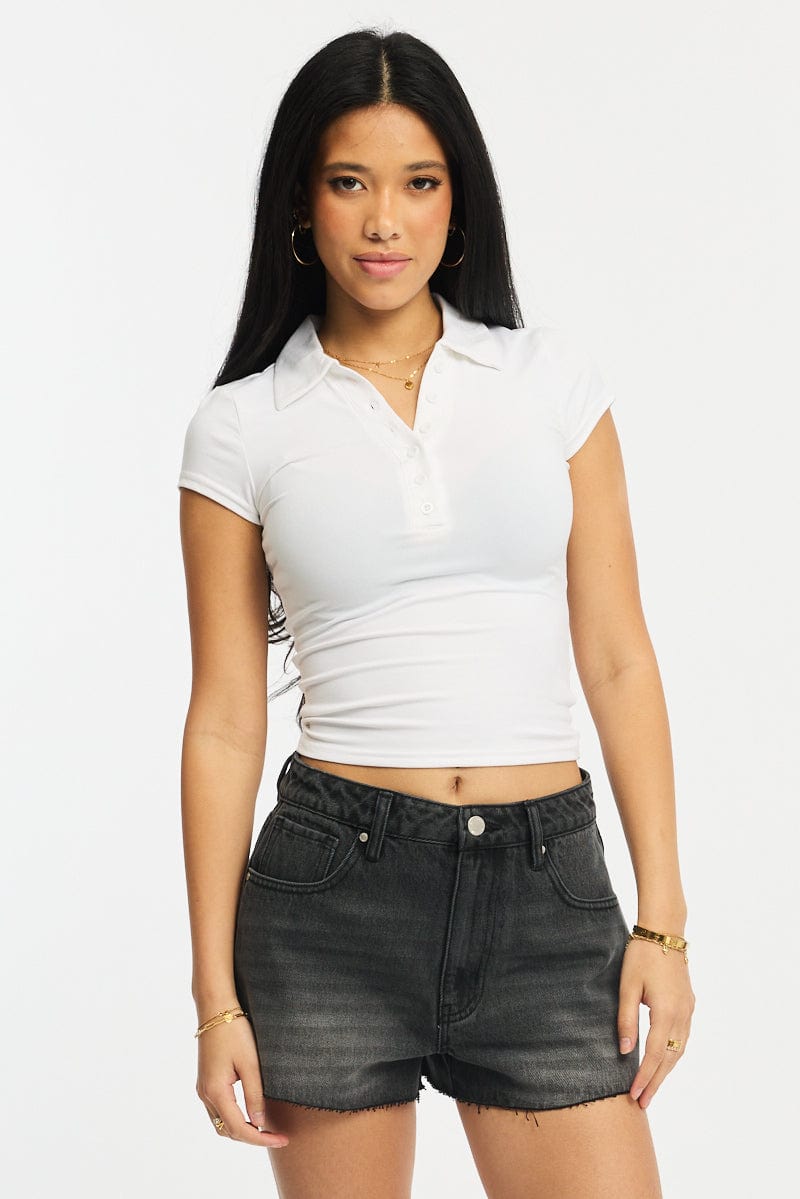 Denim Relaxed Shorts High Rise