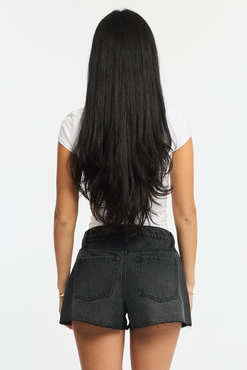 Denim Relaxed Shorts High Rise