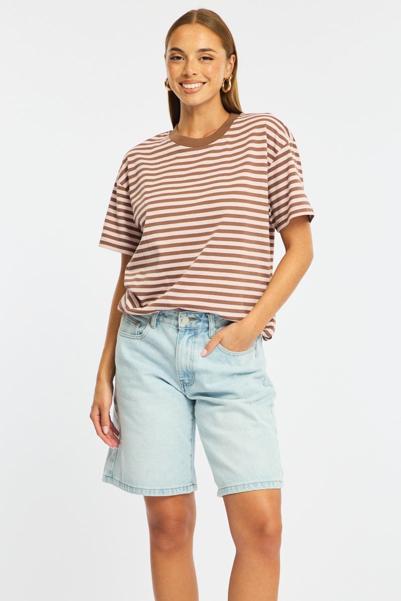 Denim Bermuda Shorts Mid Rise