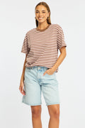 Denim Bermuda Shorts Mid Rise