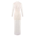 Patterned Sheer Slim-Fit Maxi Dress