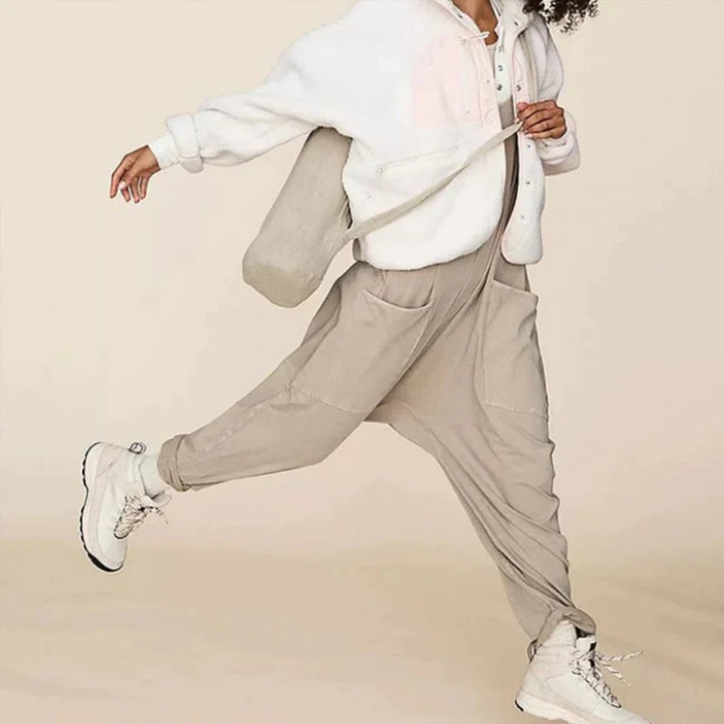 Wide Leg Jumpsuit With Pockets - Rakkiss