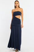 Blue Maxi Dress Cut Out