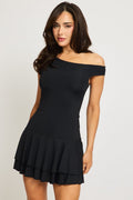 Black Mini Dress Off Shoulder
