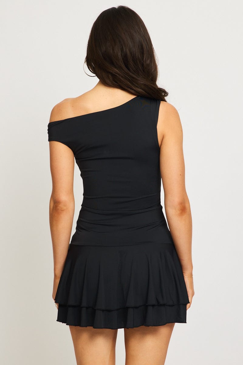 Black Mini Dress Off Shoulder