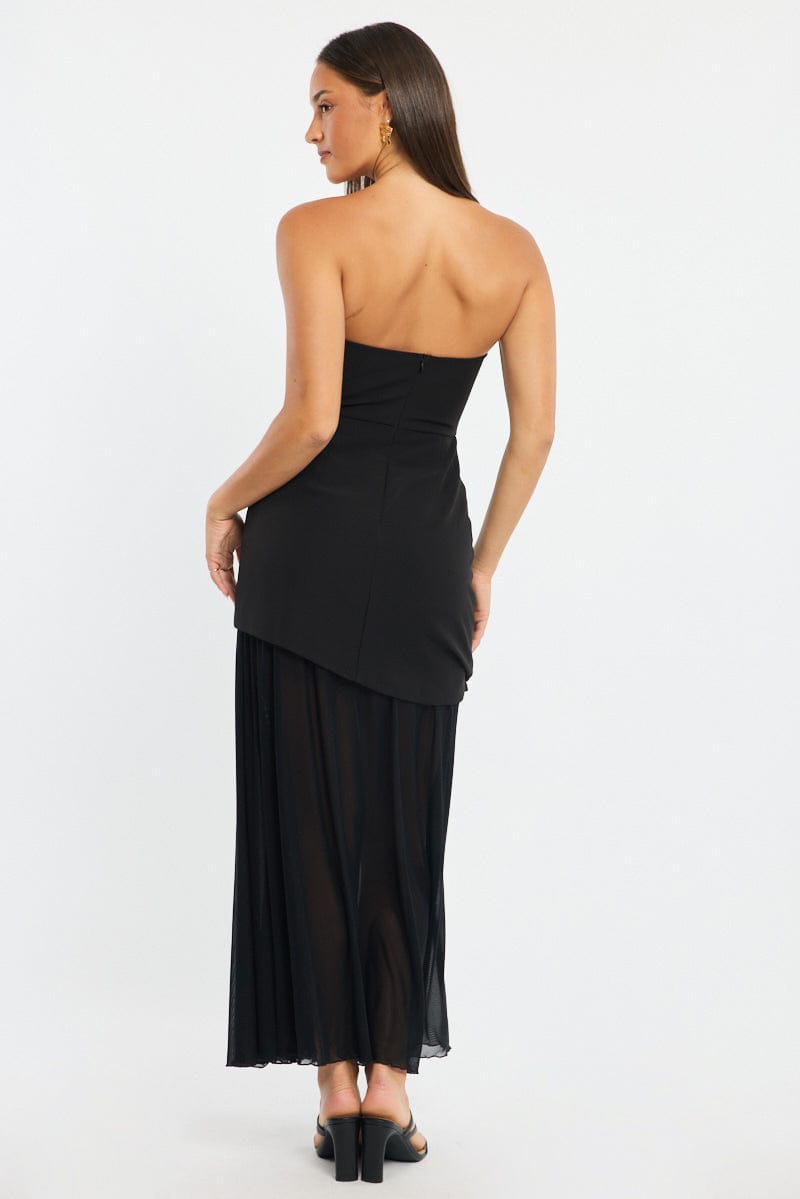 Black Maxi Dress Strapless