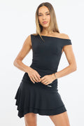 Black Mini Dress Off Shoulder