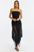 Black Strapless Maxi Dress