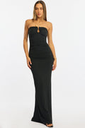 Black Strapless Maxi Dress