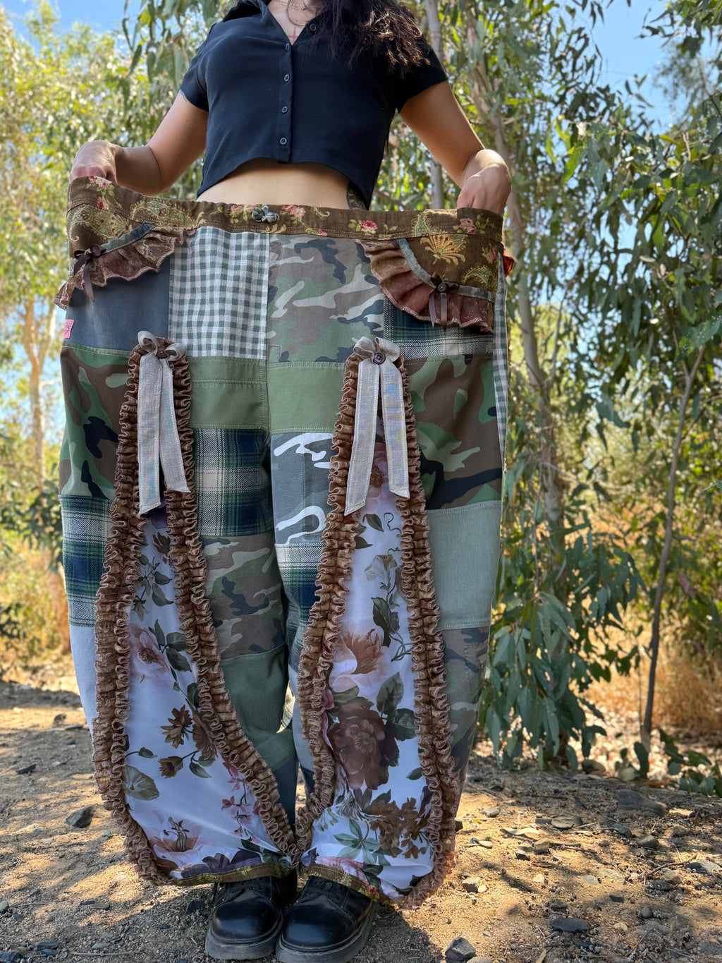 Upcycled Adjustable-Waist Pants