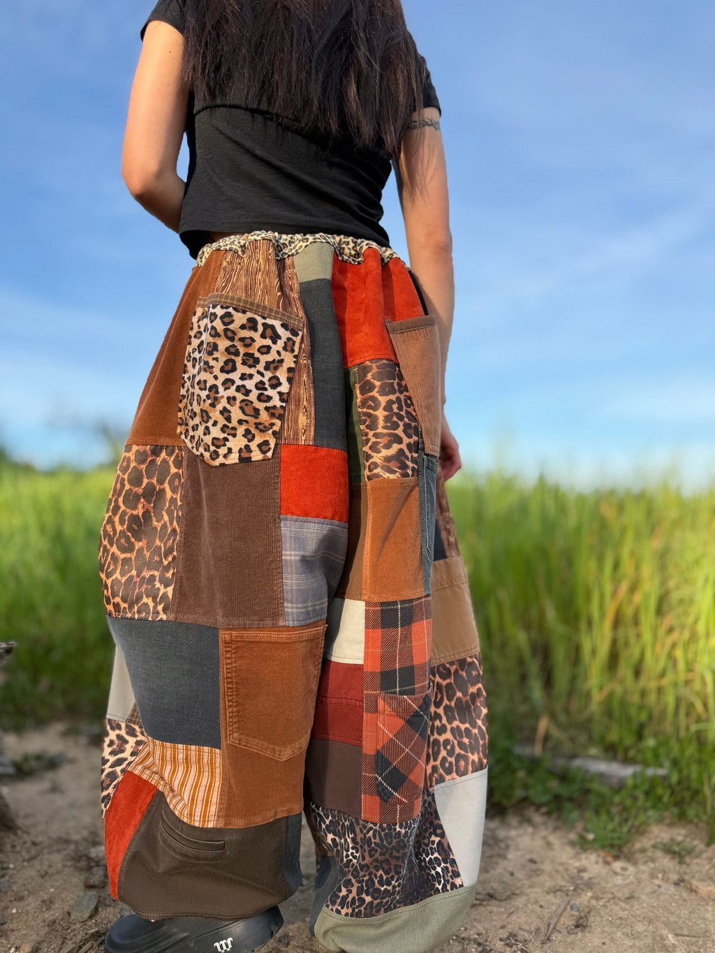 Upcycled Adjustable-Waist Pants