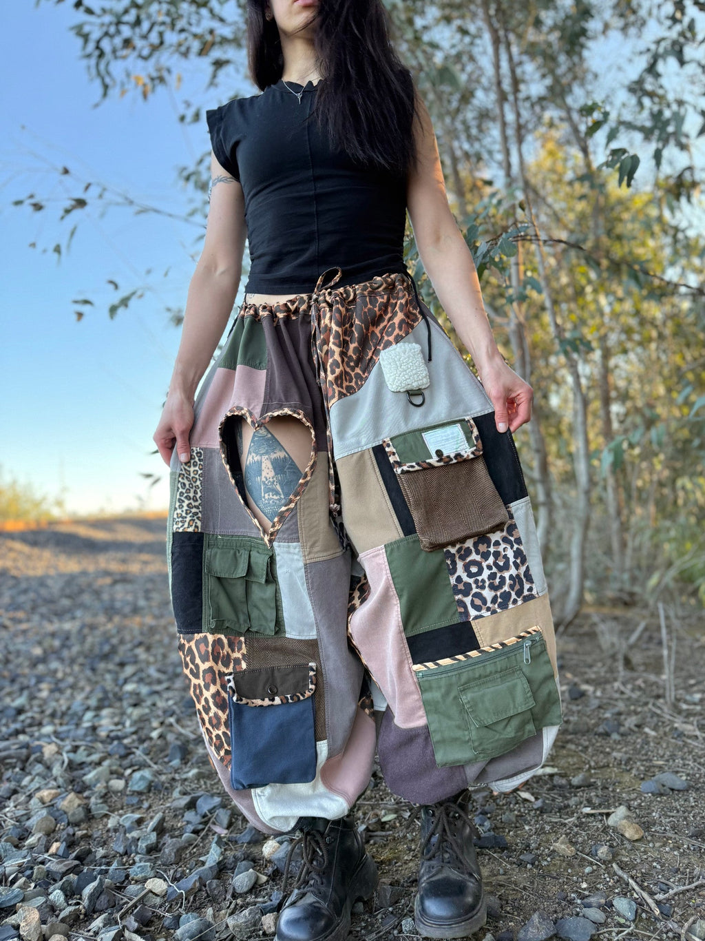 Upcycled Adjustable-Waist Pants