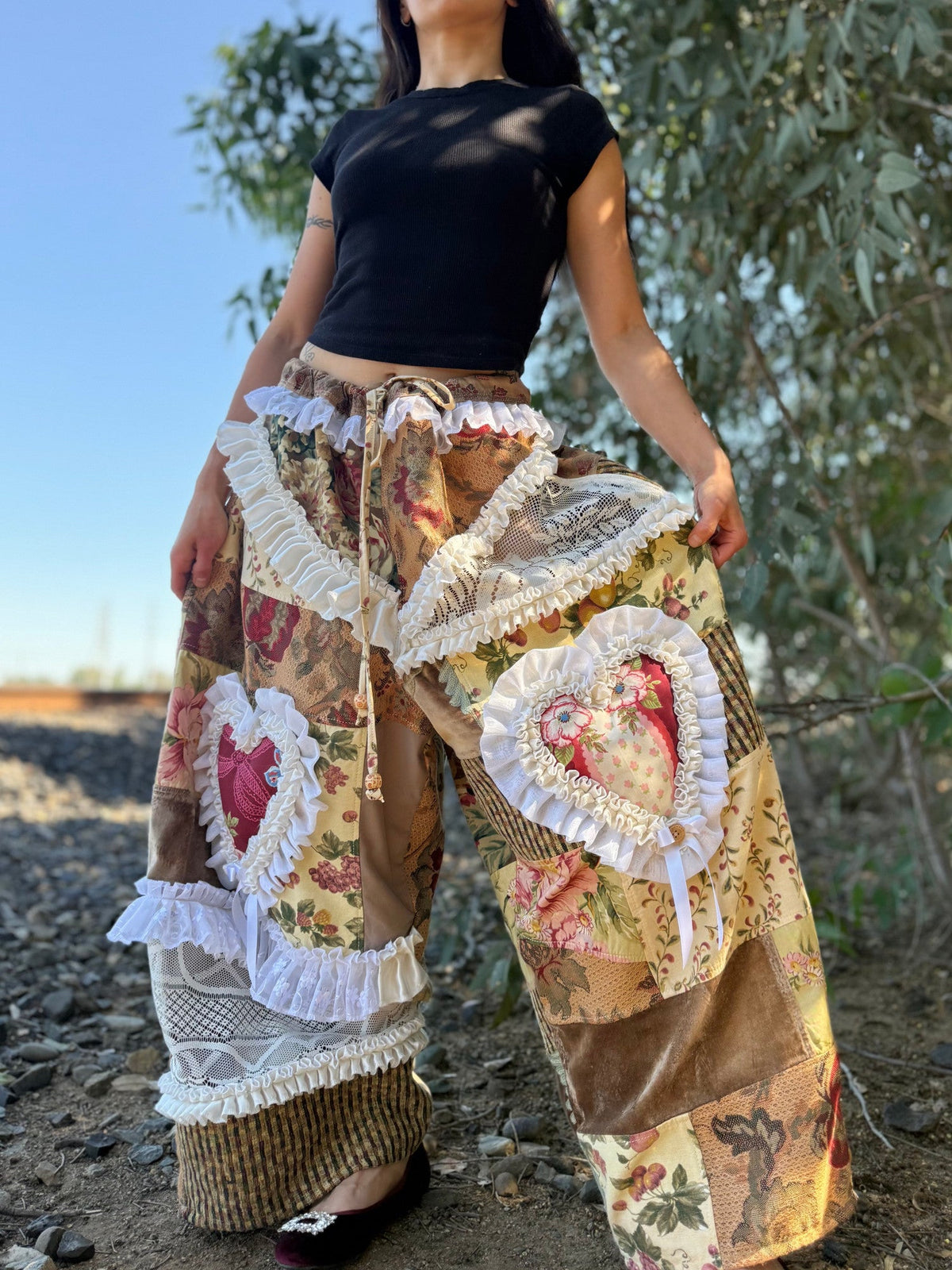 Upcycled Adjustable-Waist Pants