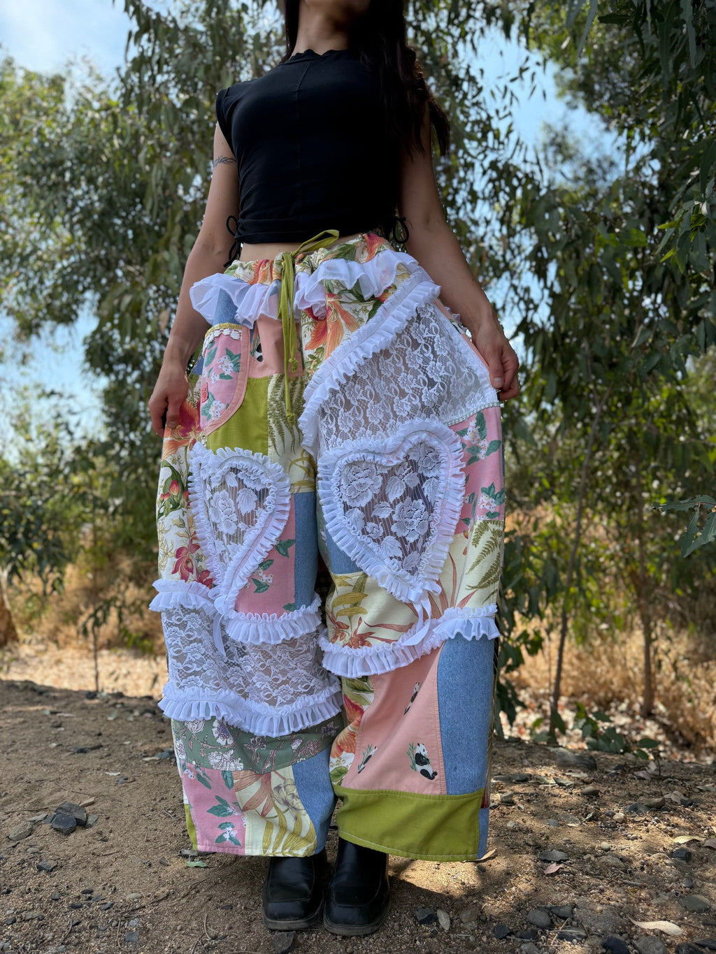 Upcycled Adjustable-Waist Pants